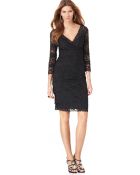 Marina Petite Tiered Lace Dress - Lyst