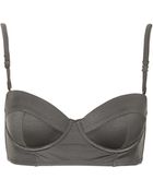 Topshop Grey Basic Push Up Long Line Top - Lyst