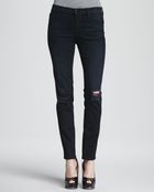 J Brand Super Skinny Distressed Jeans - Lyst