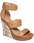 BCBGeneration Cirby Platform Wedge Sandals - Lyst
