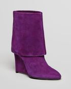 Enzo Angiolini Pointed Toe Wedge Boots Dagen High Heel - Lyst