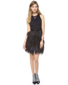 Milly Feather Dress - Lyst