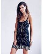 Free People Gauze Sequin Shift Dress - Lyst