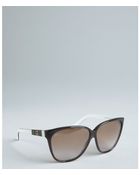 Gucci Dark Grey Acrylic Oversized Sunglasses - Lyst