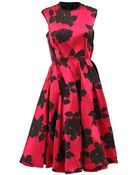 Lanvin Sleeveless Rose Full Bottom Dress - Lyst