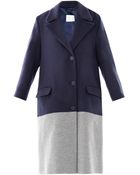 Richard Nicoll Bicolour Wool Coat - Lyst
