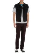 J Brand Leather Collar Vest Black - Lyst