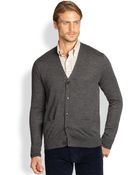 Polo Ralph Lauren Merino Wool Vneck Cardigan - Lyst