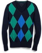 Tommy Hilfiger Multi Color Argyle Sweater - Lyst