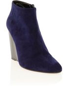 Pierre Hardy Suede Kid Wedge Ankle Boots - Lyst