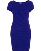 Topshop Twisted Rib Cut Out Back Dress - Lyst