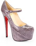 Christian Louboutin Lady Daf 160 Cobra Mary Jane Pumps - Lyst