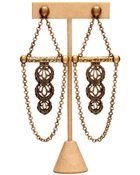 Theodora & Callum Brass Agra Earrings - Lyst