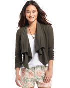 DKNY Linen-blend Mixed-media Blazer - Lyst