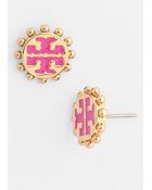 Tory Burch Winslow Logo Stud Earrings - Lyst