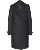 Burberry Prorsum Twill Wool Coat - Lyst