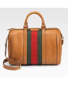 Gucci Vintage Web Medium Boston Bag - Lyst