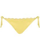 Topshop Yellow Scallop Tie Side Pants - Lyst