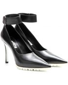 Miu Miu Leather Pumps with Ankle Strap - Lyst