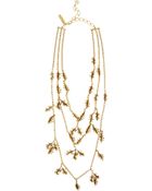 Oscar de la Renta Gold Plated Leaf Necklace - Lyst