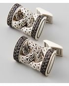 John Hardy Classic Chain Black Sapphire Cuff Links - Lyst