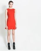 Zara Tube Dress with Frill - Lyst