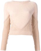 Carven Carven Open Knit Sweater - Lyst