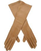 Giorgio Armani Long Leather Gloves - Lyst