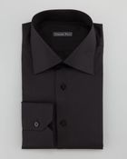 Stefano Ricci Textured Dotstripe Dress Shirt Black - Lyst