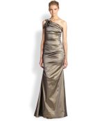 Teri Jon One-Shoulder Taffeta Gown - Lyst