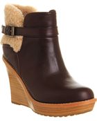 Ugg Anais Wedge Ankle Boot - Lyst