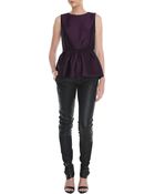 Tibi Peplum Top - Lyst