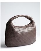 Bottega Veneta Ebony Intrecciato Leather 'Veneta Effiloche' Hobo - Lyst