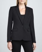 Theory Gabrielle Tailor Onebutton Blazer Black - Lyst