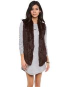June Knit Fur Vest - Lyst