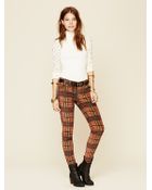 Free People FP Printed Cord Skinny - Lyst