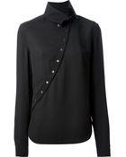 McQ by Alexander McQueen Asymmetric Blouse - Lyst