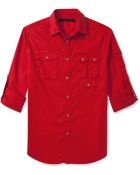 Sean John Long Sleeve Solid Utility Shirt - Lyst