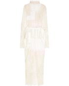 Alessandra Rich Patchwork Lace Peplum Gown - Lyst