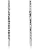 Swarovski Pave Large Hoop Earrings - Lyst