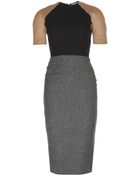 Victoria Beckham Wool and Silk Blend Dress - Lyst
