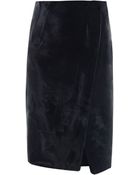 Jil Sander Parpaprika Ponyskin Skirt - Lyst