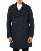 McQ by Alexander McQueen Doublebreasted Peacoat - Lyst