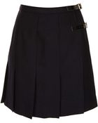 Topshop Navy Spliced Skirt - Lyst