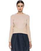 Carven Contrasted Knit Sweater - Lyst