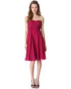Giambattista Valli Strapless Silk Dress - Lyst