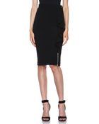 Givenchy Zip Front Ruffle Detail Skirt - Lyst