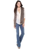 June Knit Fur Vest - Lyst