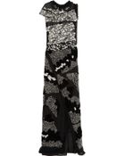 Michael Van Der Ham Embroidered Silk-Georgette Gown - Lyst