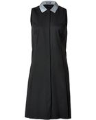Jil Sander Navy Wool Dress In Black - Lyst